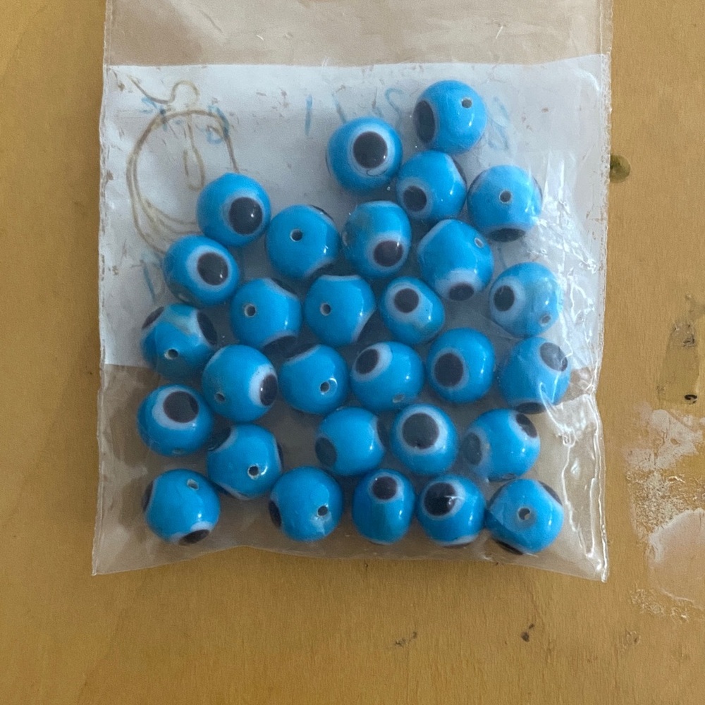 Lot of Venetian Glass Blue Evil Eye Beads